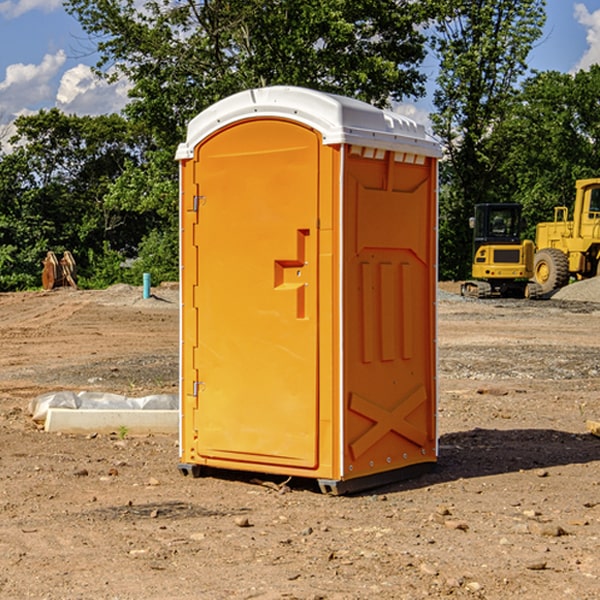 how often are the portable restrooms cleaned and serviced during a rental period in Lorentz WV